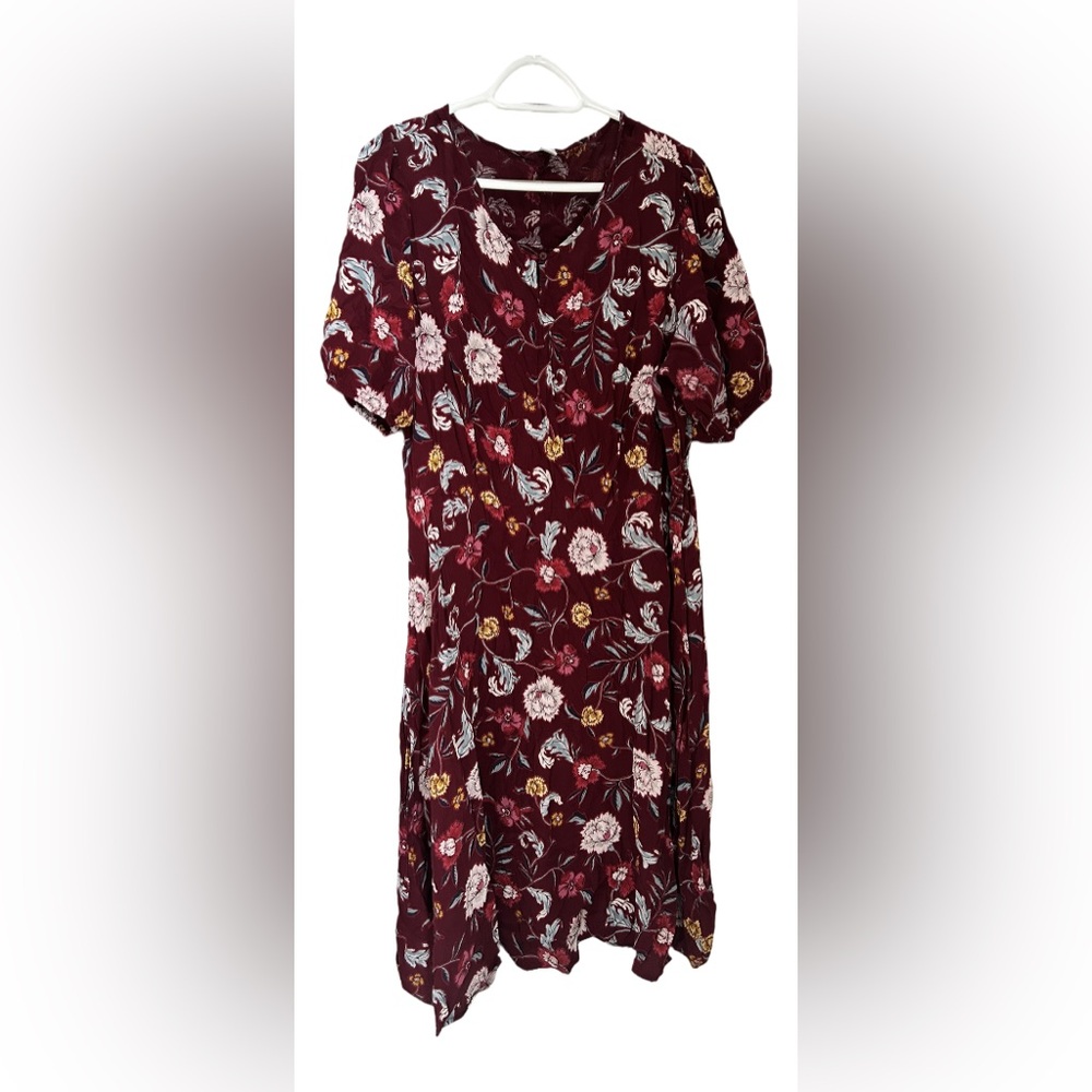 Plus Size Curvy Old Navy Fit & Flare Crepe Dress (2X)